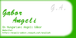 gabor angeli business card