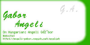 gabor angeli business card